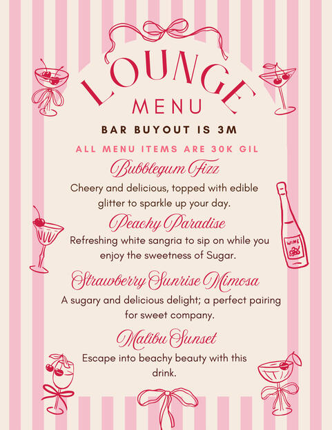 Lounge Menu